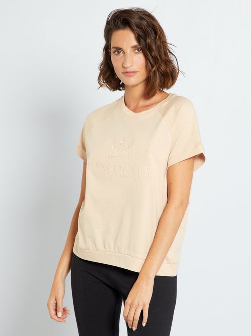 T-shirt de desporto de gola redonda - Kiabi
