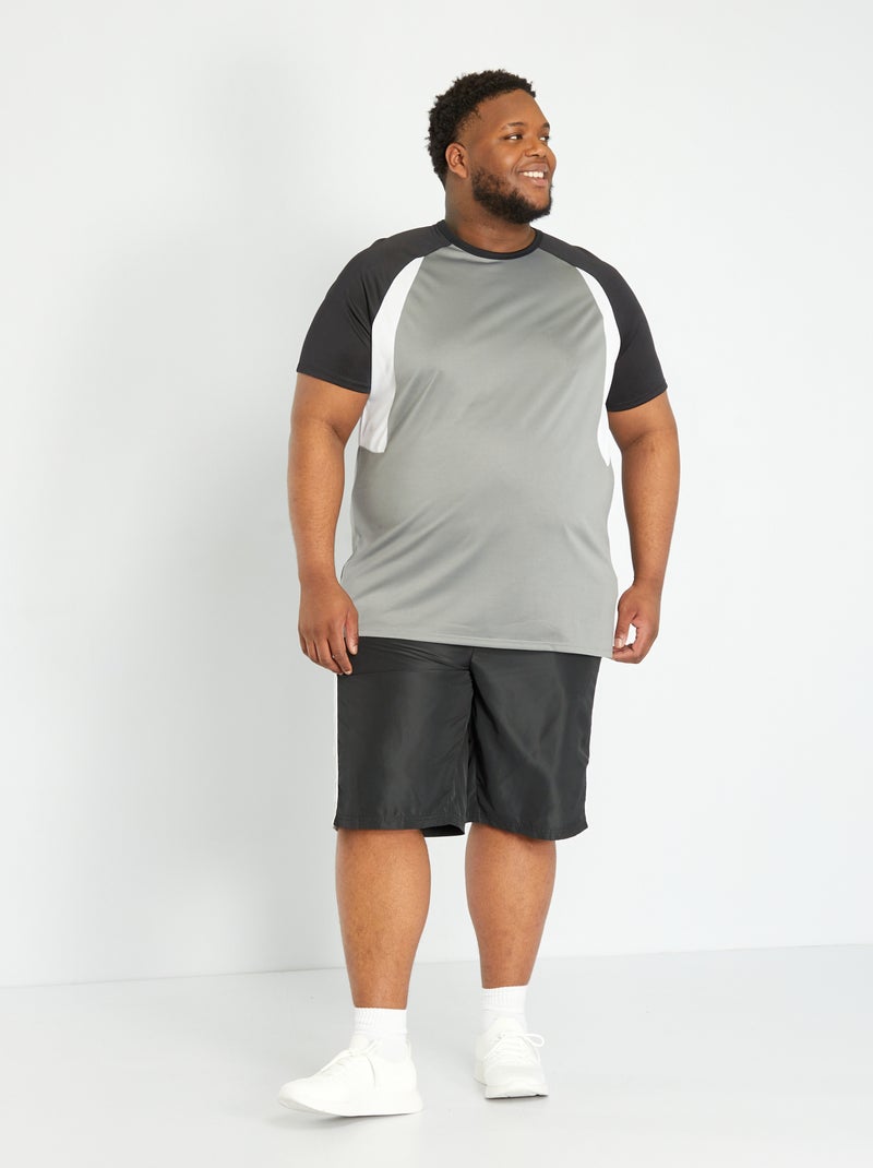 T-shirt de desporto em microfibra Cinza - Kiabi