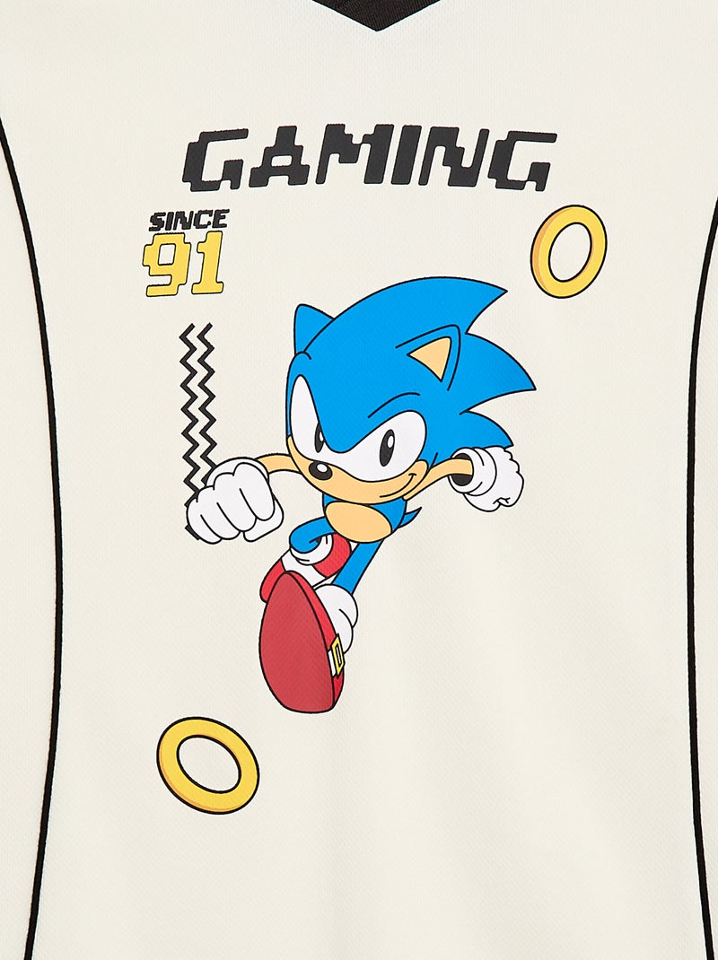 T-shirt de desporto fluído 'Sonic' 'SEGA' Bege - Kiabi