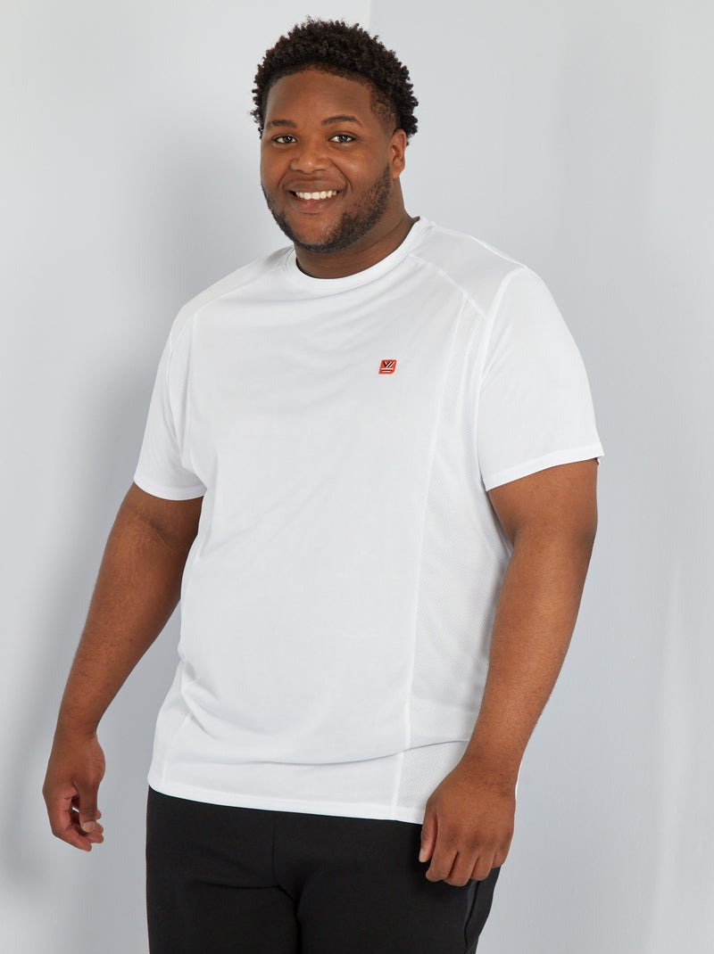 T-shirt de desporto lisa Branco - Kiabi
