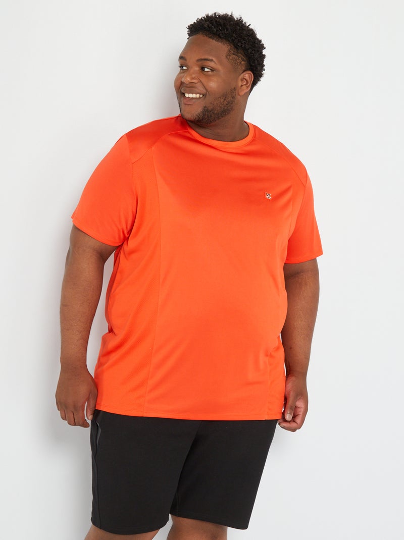 T-shirt de desporto lisa LARANJA - Kiabi
