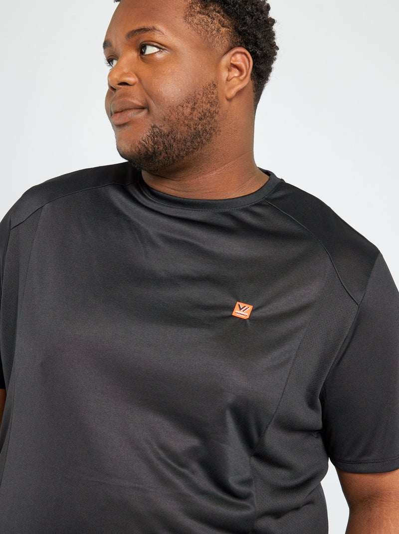 T-shirt de desporto lisa Preto - Kiabi