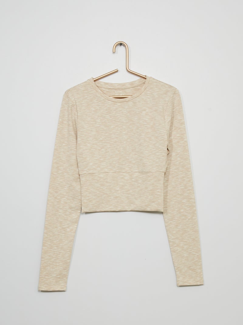 T-shirt de desporto 'tie and dye' BEGE - Kiabi