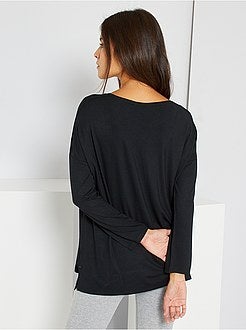 T-shirt de dormir bordada - Kiabi