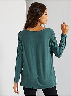 T-shirt de dormir bordada - Kiabi