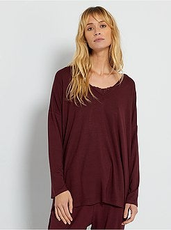 T-shirt de dormir bordada - Kiabi