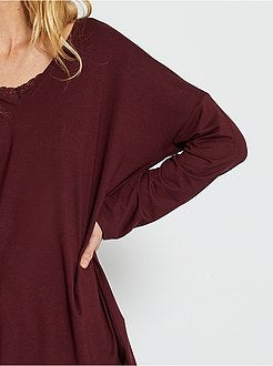 T-shirt de dormir bordada - Kiabi