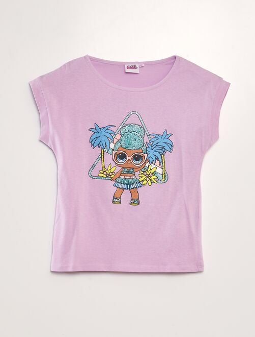 T-shirt de fantasia com glitter 'Lol' - Kiabi