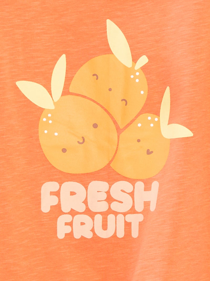 T-shirt de fantasia de algodão LARANJA - Kiabi