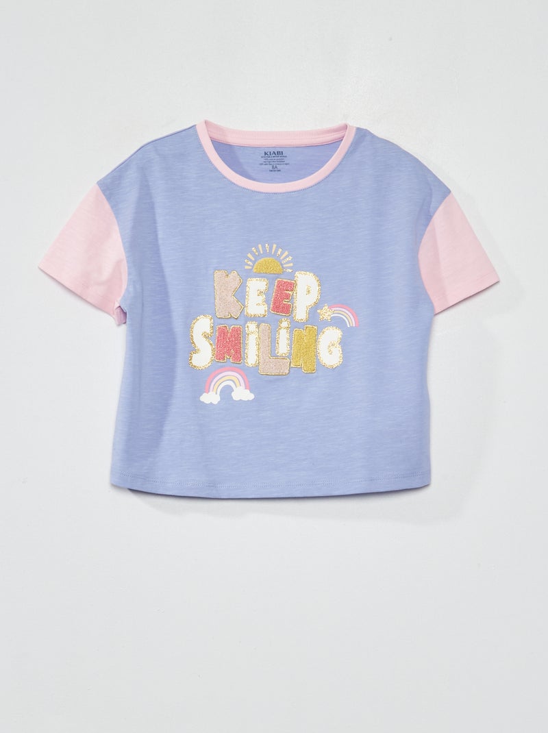 T-shirt de fantasia de gola redonda AZUL - Kiabi