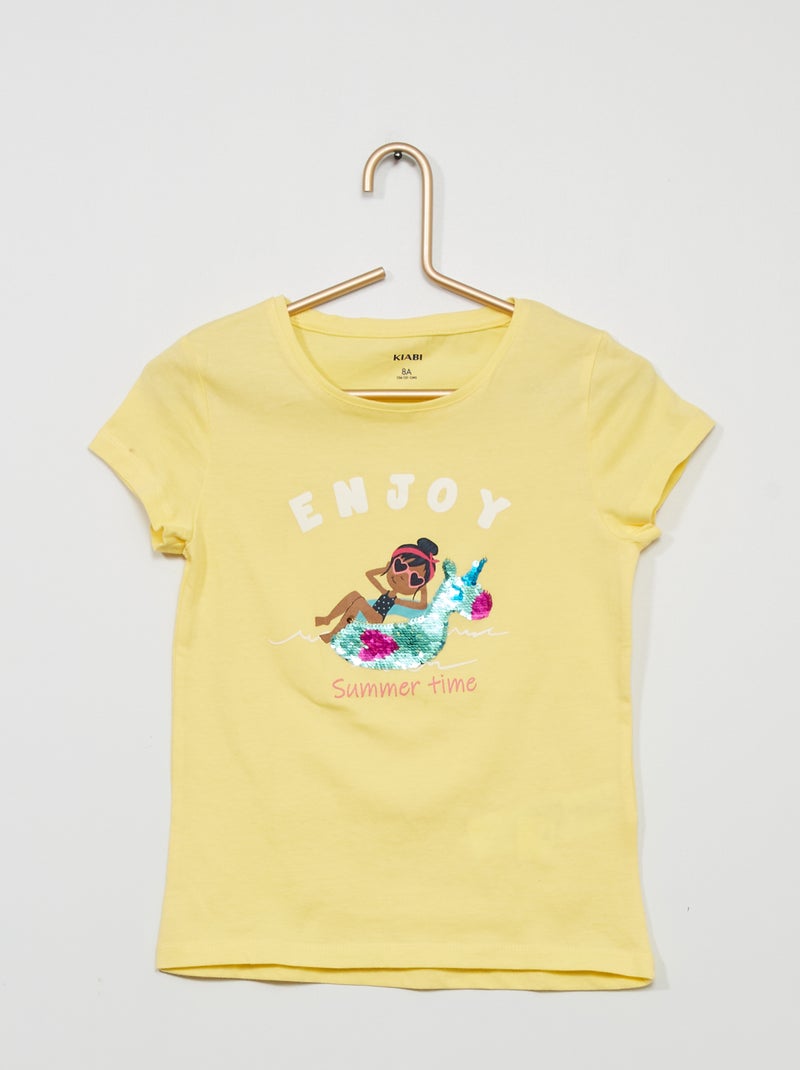 T-shirt de fantasia gola redonda AMARELO - Kiabi