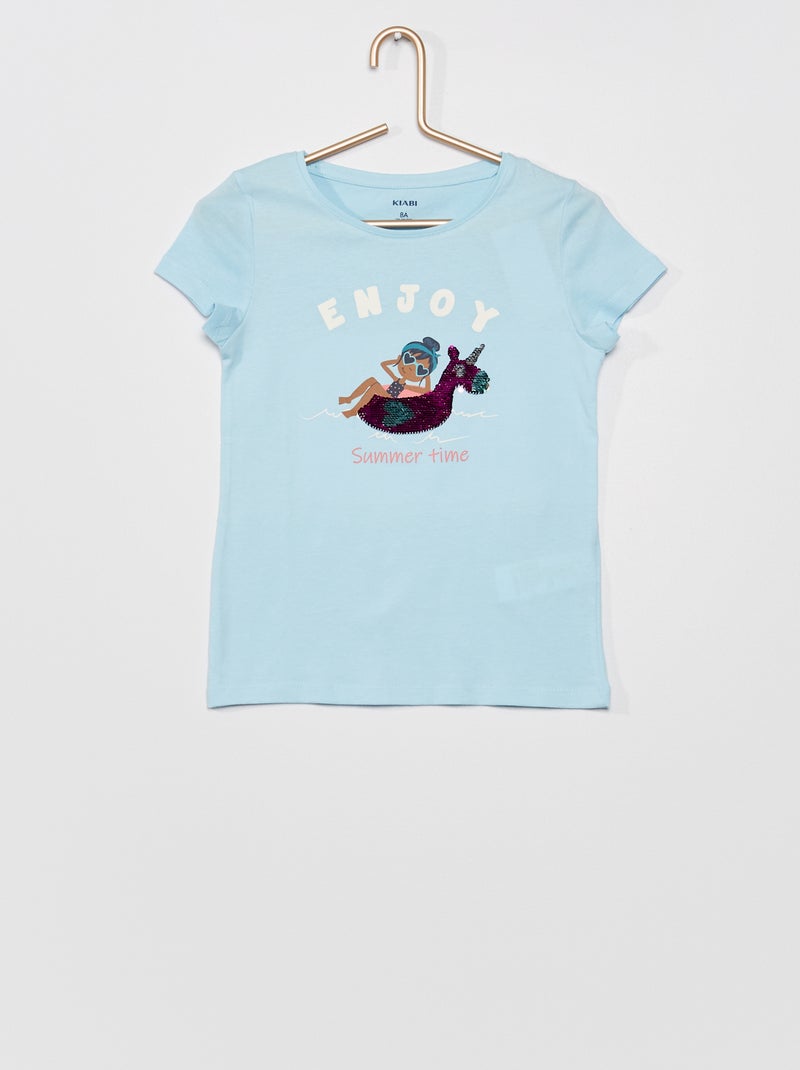 T-shirt de fantasia gola redonda AZUL - Kiabi