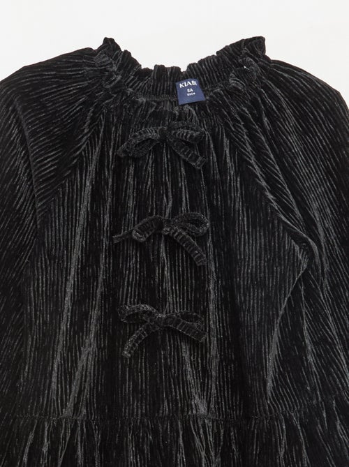 T-shirt de festa texturizado com laço liso - Kiabi