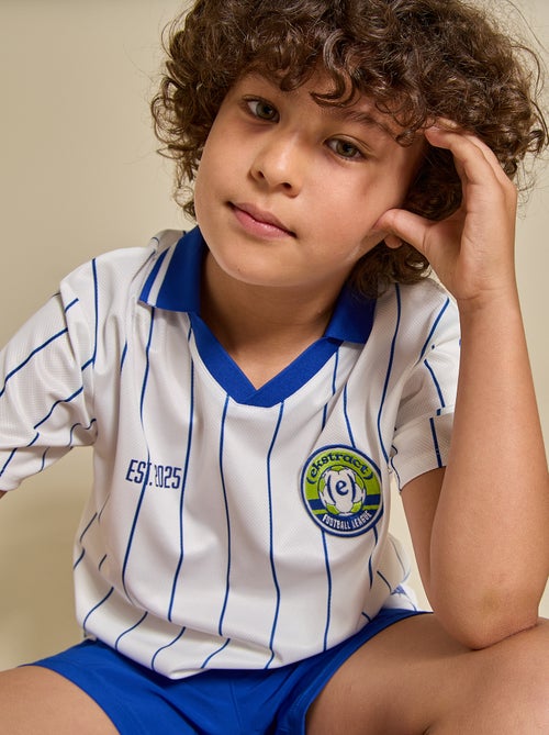 T-shirt de futebol às riscas de manga curta - Kiabi T-shirt de futebol às riscas de manga curta - Kiabi