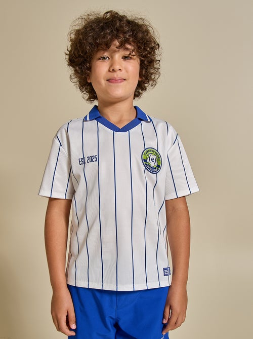 T-shirt de futebol às riscas de manga curta - Kiabi T-shirt de futebol às riscas de manga curta - Kiabi