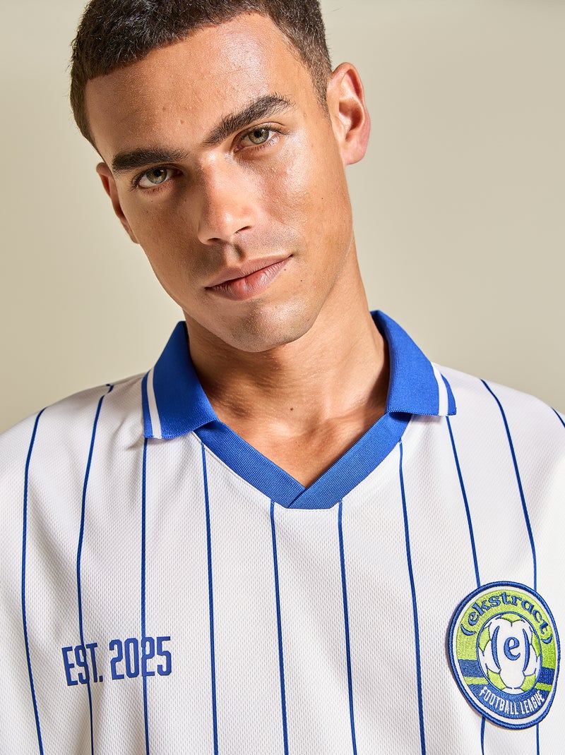 T-shirt de futebol de manga curta Branco - Kiabi