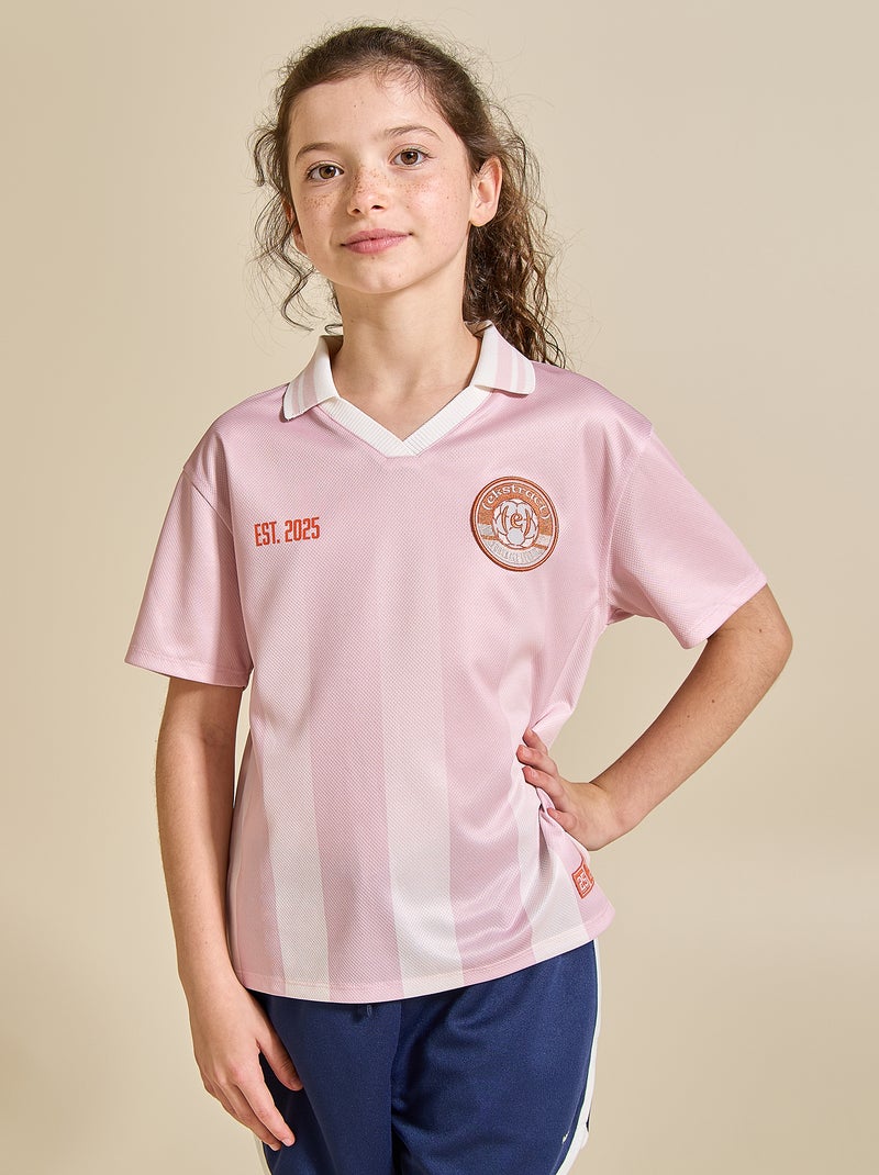 T-shirt de futebol de manga curta Rosa - Kiabi