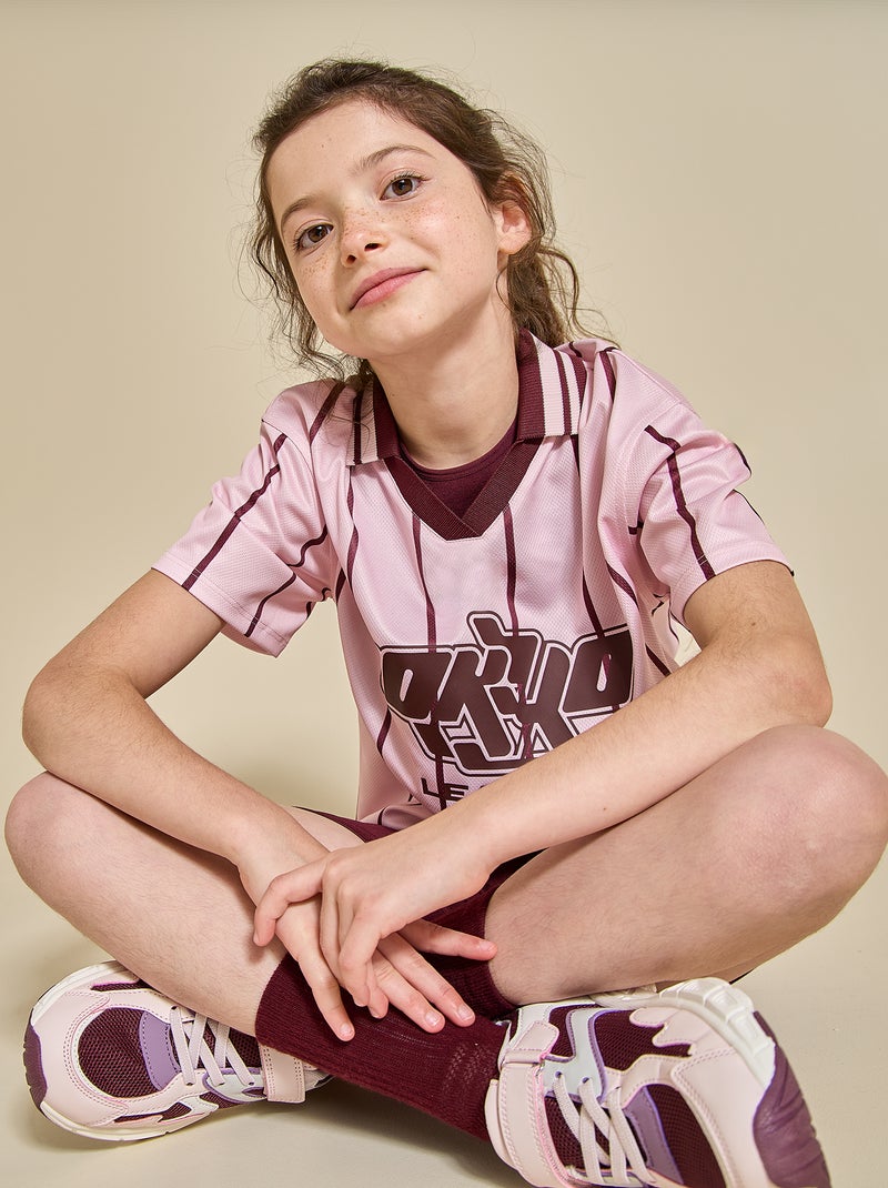 T-shirt de futebol de mangas curtas (Ekstract) Rosa - Kiabi