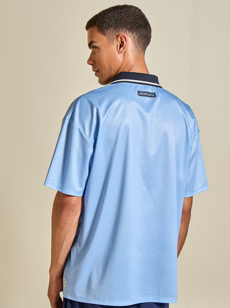 T-shirt de futebol oversize - (ekstract) Azul - Kiabi