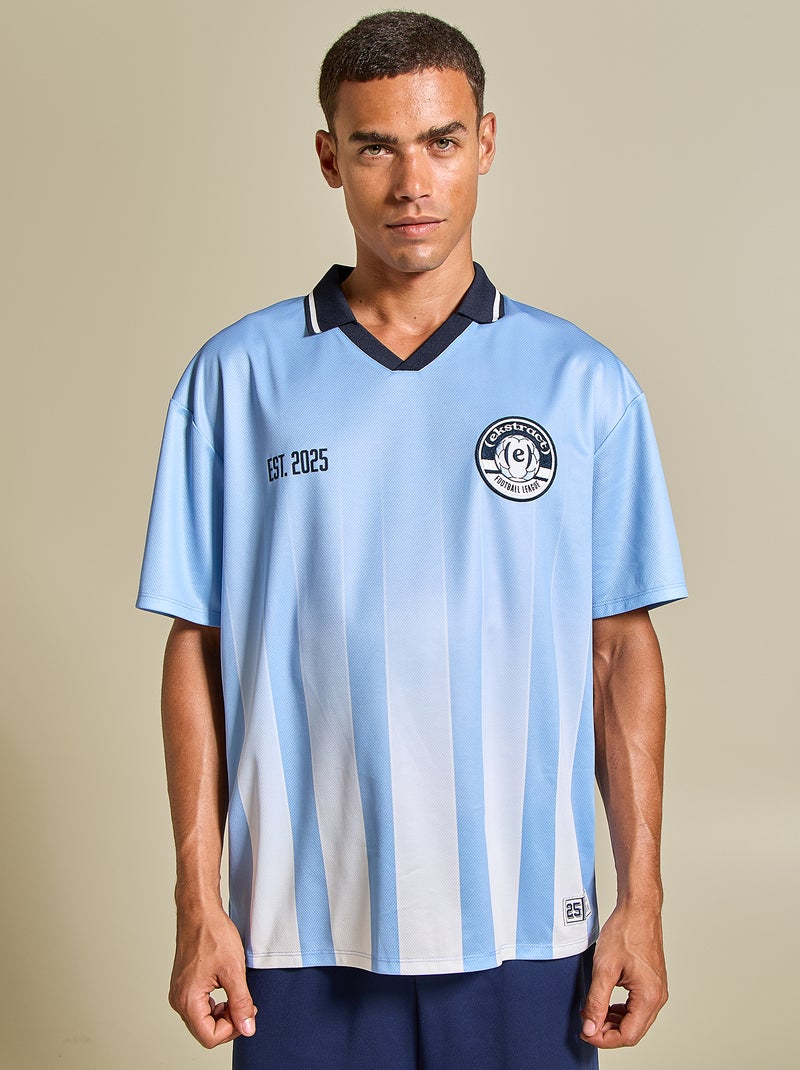 T-shirt de futebol oversize - (ekstract) Azul - Kiabi