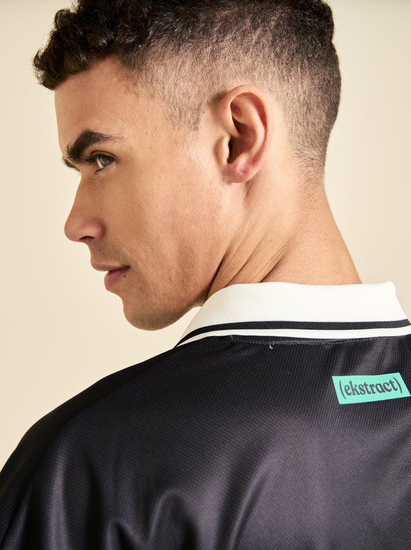 T-shirt de futebol oversize - (ekstract) Preto - Kiabi