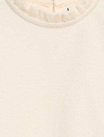 T-shirt de gola alta canelada