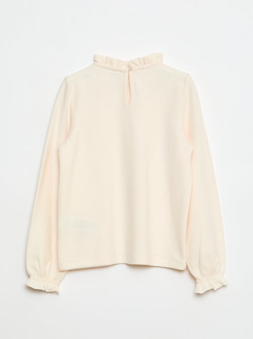 T-shirt de gola alta canelada - Kiabi