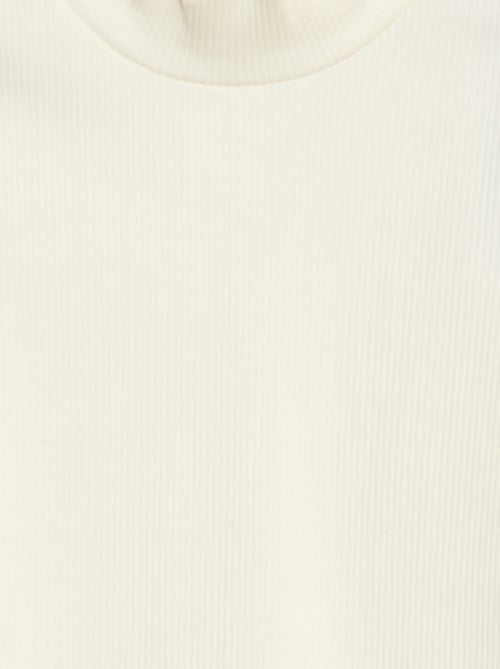 T-shirt de gola alta canelado - Kiabi