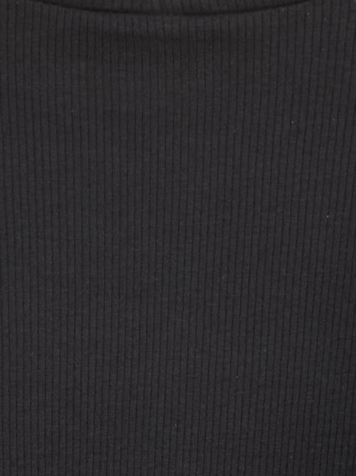 T-shirt de gola alta canelado - Kiabi