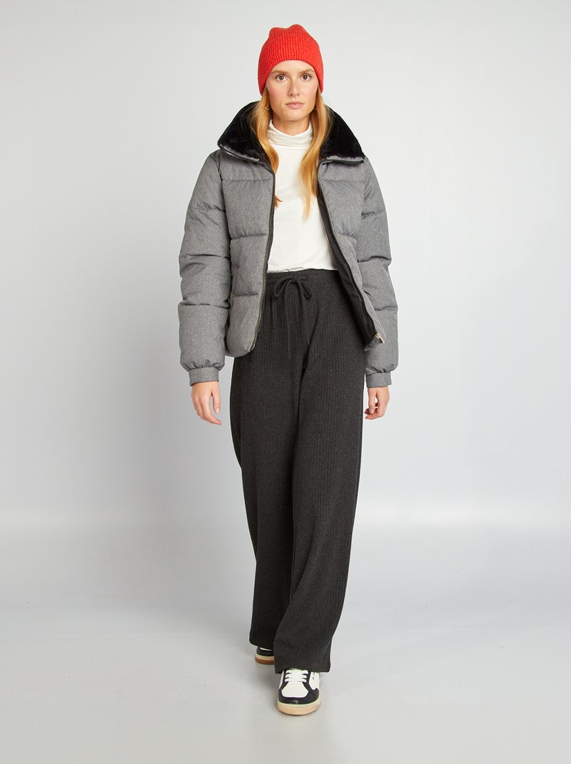 T-shirt de gola alta em jersey BRANCO - Kiabi