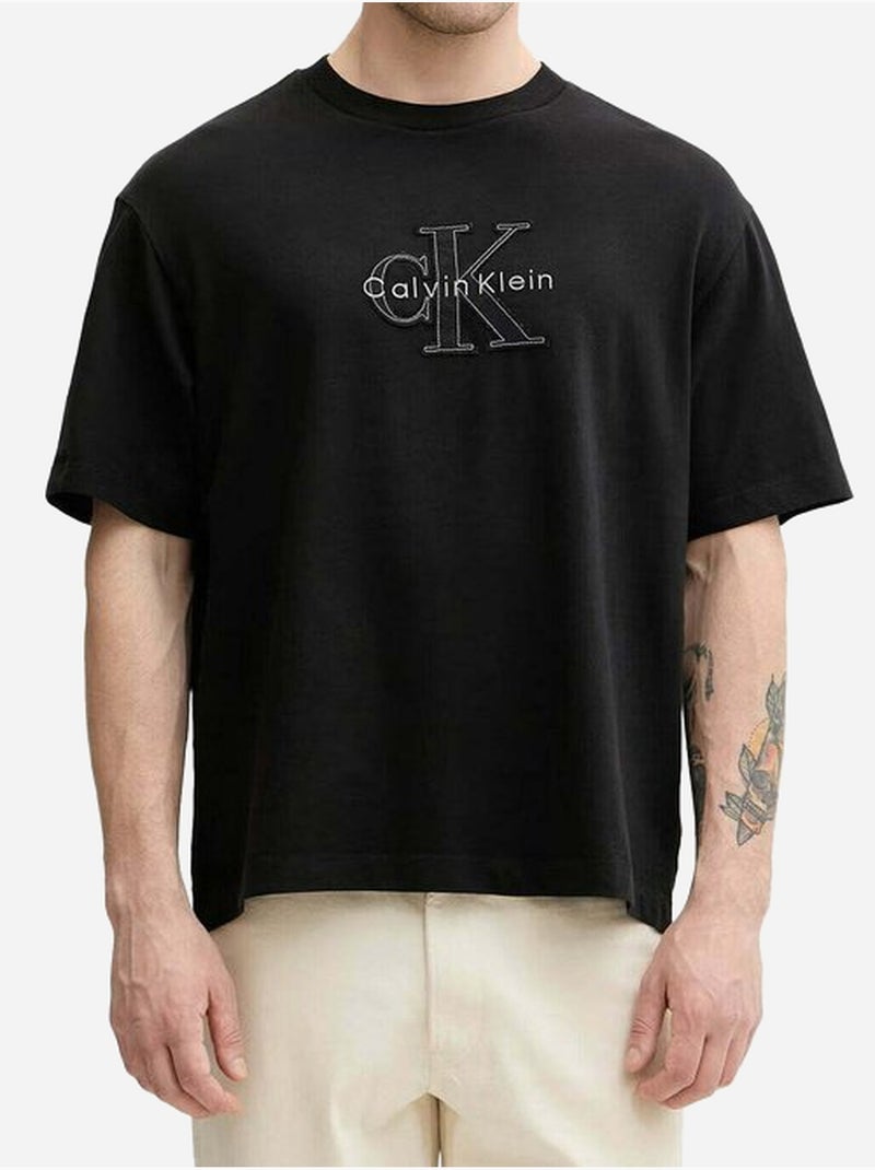 T-shirt de gola redonda - calvin klein Preto - Kiabi