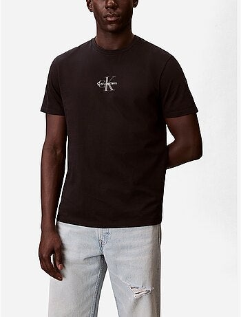 T-shirt calvin klein jeans micro 30s azul para homem
