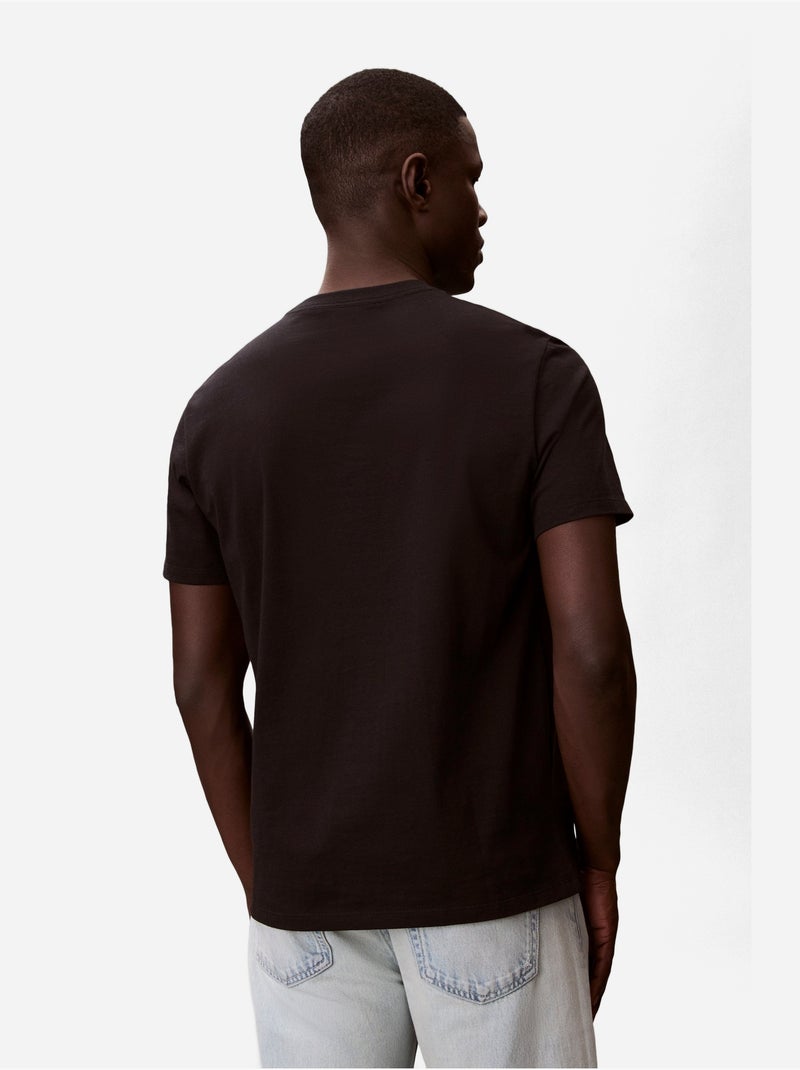 T-shirt de gola redonda - Calvin Klein Preto - Kiabi