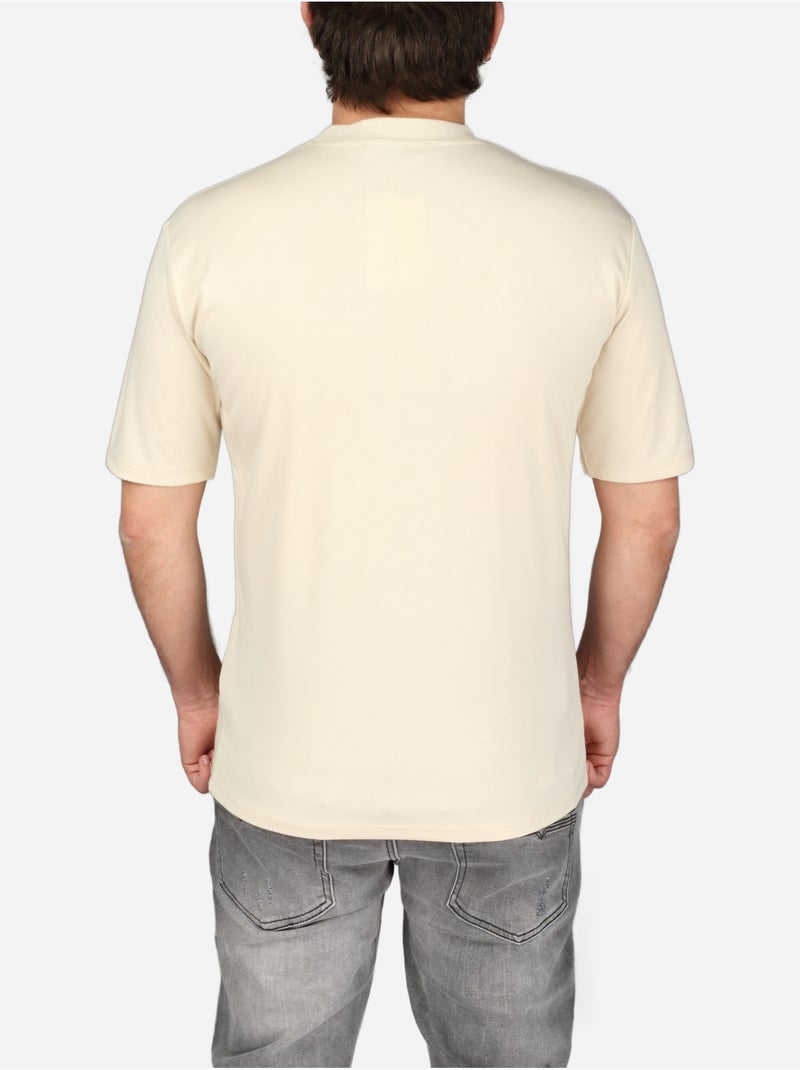 T-shirt de gola redonda - frilivin Bege - Kiabi