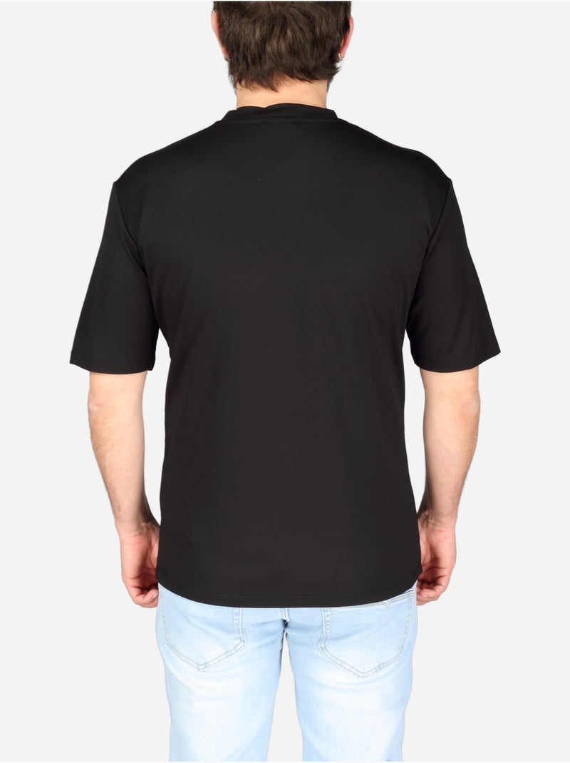 T-shirt de gola redonda - frilivin Preto - Kiabi