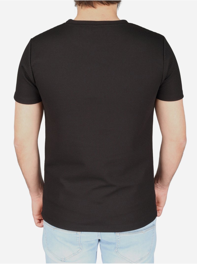 T-shirt de gola redonda - frilivin Preto - Kiabi