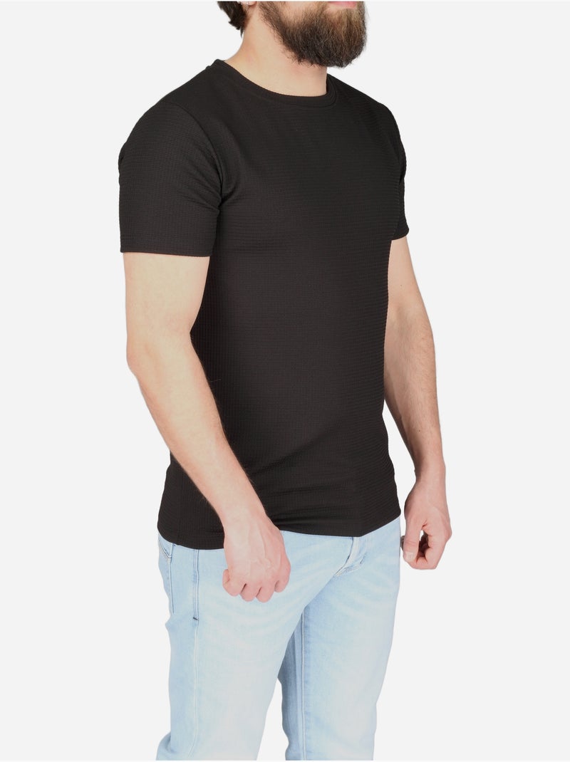 T-shirt de gola redonda - frilivin Preto - Kiabi