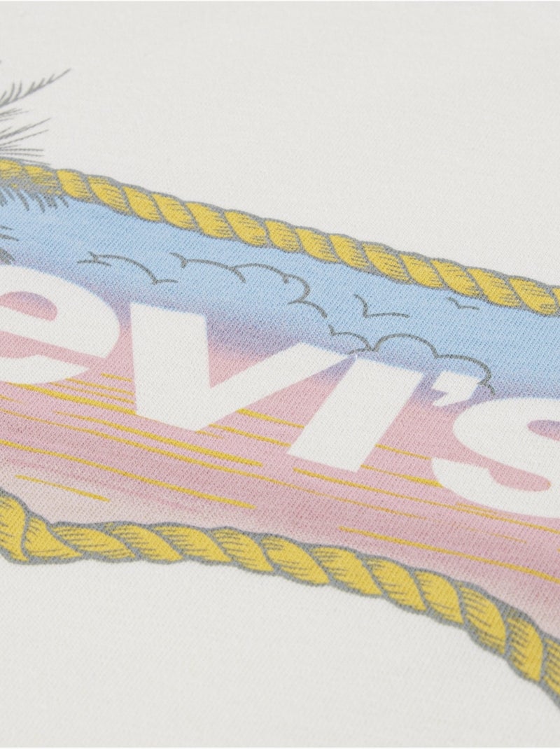 T-shirt de gola redonda - Levi's Kids Branco sujo - Kiabi