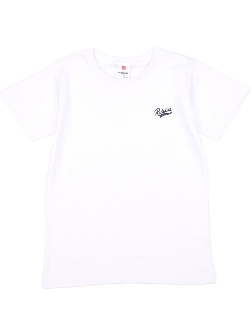 T-shirt de gola redonda - Redskins Branco - Kiabi