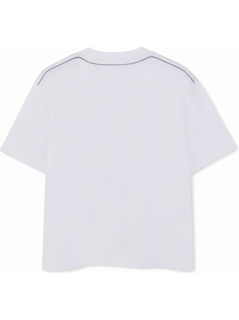 T-shirt de gola redonda - Timberland Branco - Kiabi