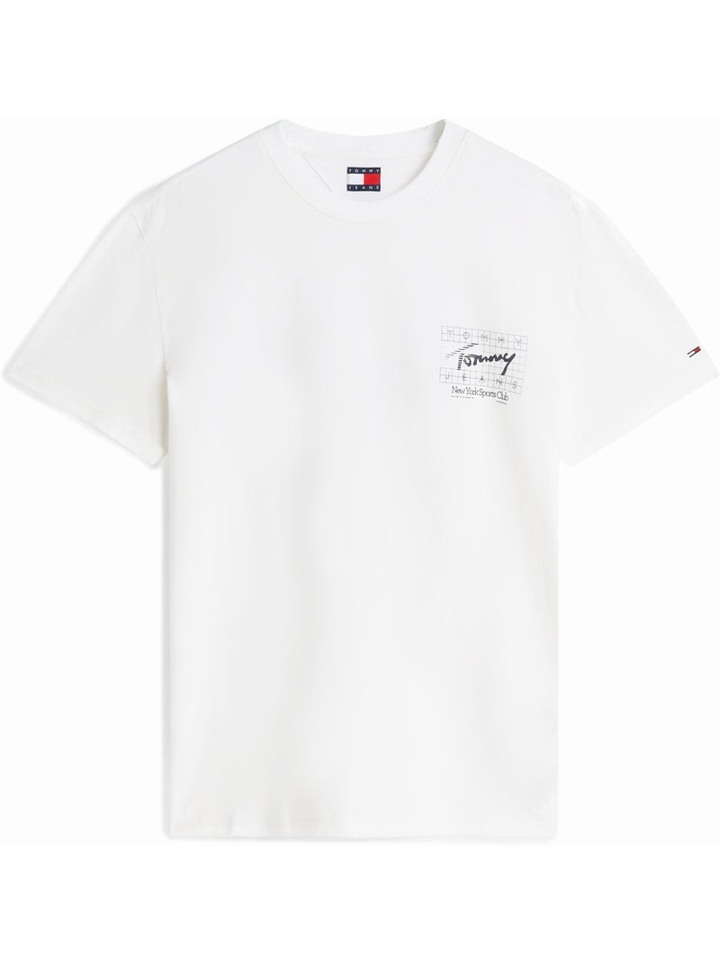 T-shirt de gola redonda - Tommy jeans Branco - Kiabi