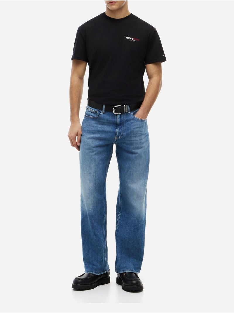 T-shirt de gola redonda - tommy jeans Preto - Kiabi