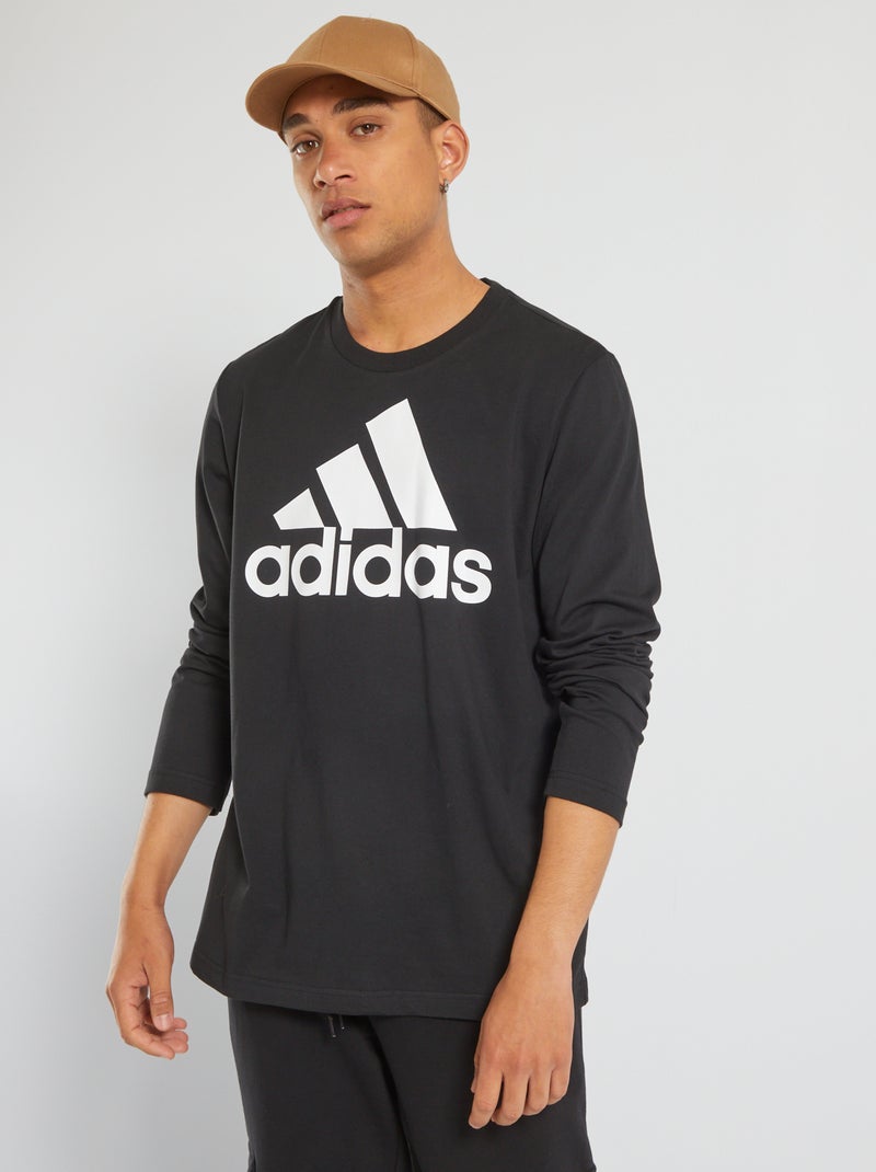 T-shirt de gola redonda 'Adidas' PRETO - Kiabi