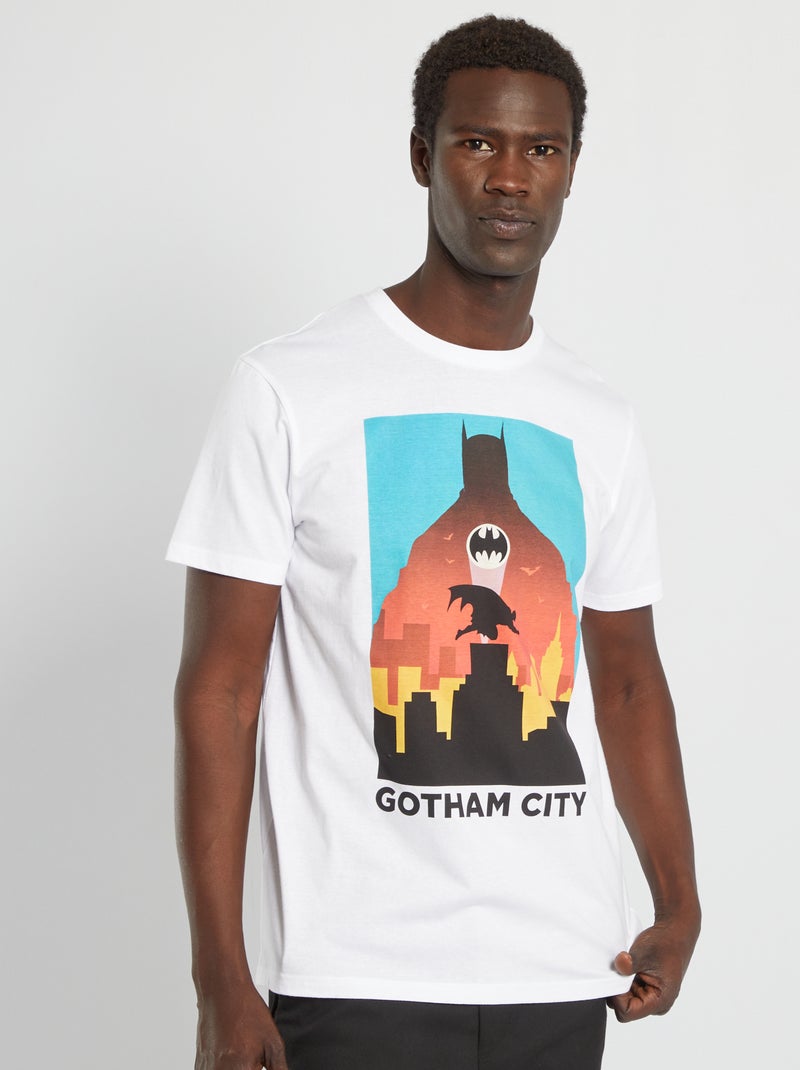 T-shirt de gola redonda 'Batman' Branco - Kiabi