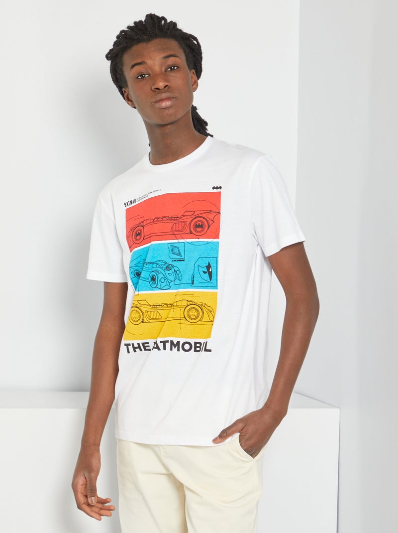 T-shirt de gola redonda 'Batman' Branco - Kiabi