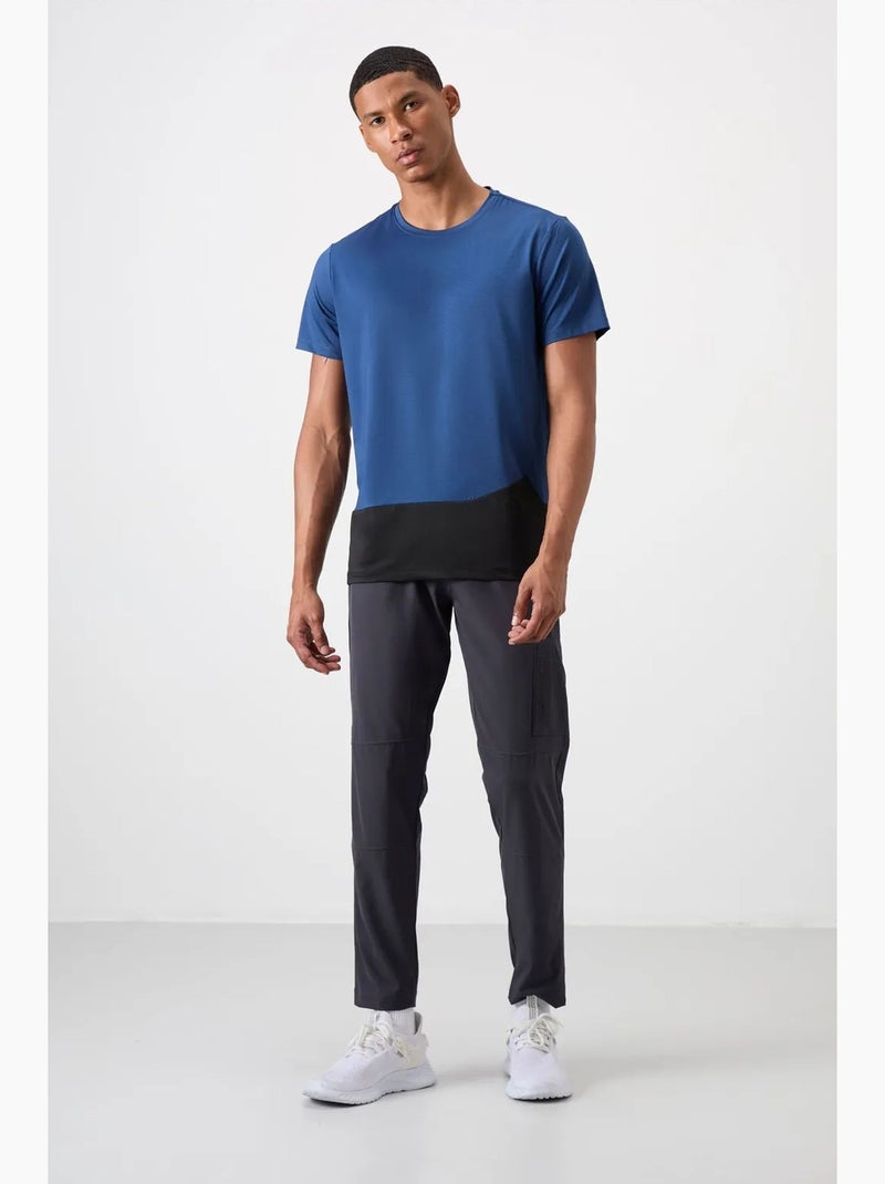 T-shirt de gola redonda color block tommy Azul-Preto - Kiabi