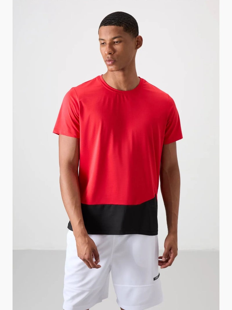 T-shirt de gola redonda color block tommy Preto Vermelho - Kiabi