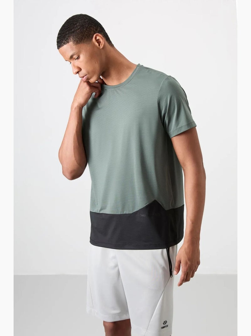 T-shirt de gola redonda color block tommy Verde - Kiabi