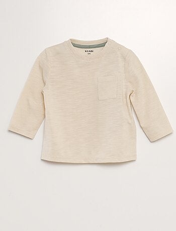 T-shirt de gola redonda com bolso