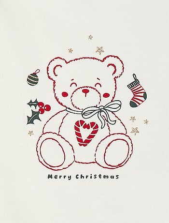 T-shirt de gola redonda com estampado 'Natal'